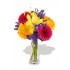 Mixed Bouquet , 4 Gerbera and 1 Lily Vase Bouquet